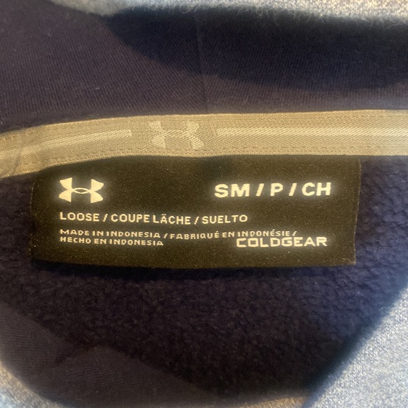 Men’s NAVY hoodie by Under Armor. - Picture 2 of 4
